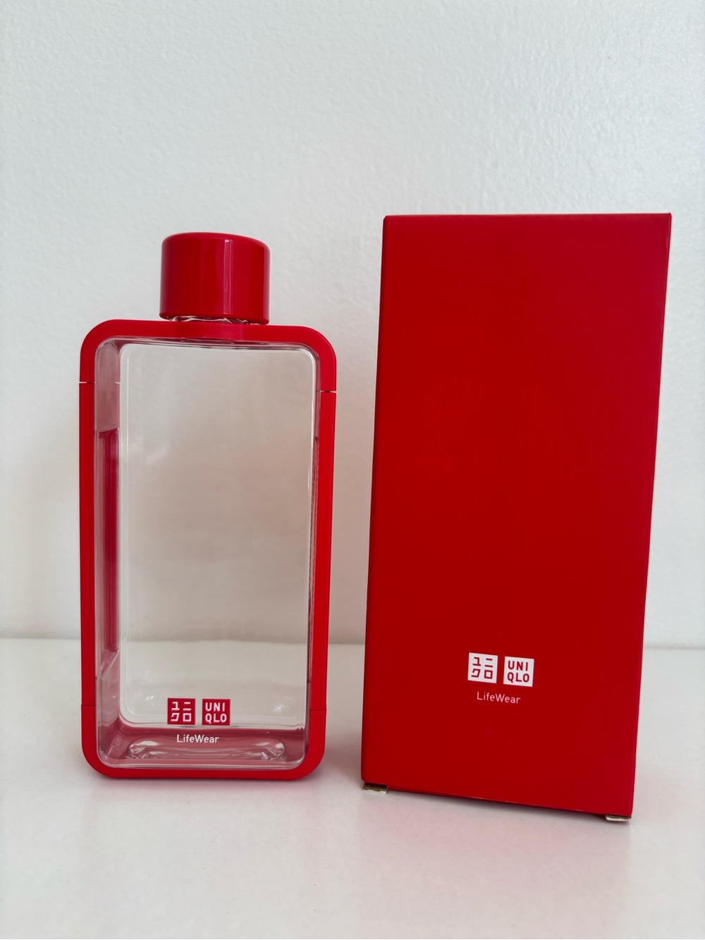 Uniqlo LifeWear Red Plastic Reusable Bottle